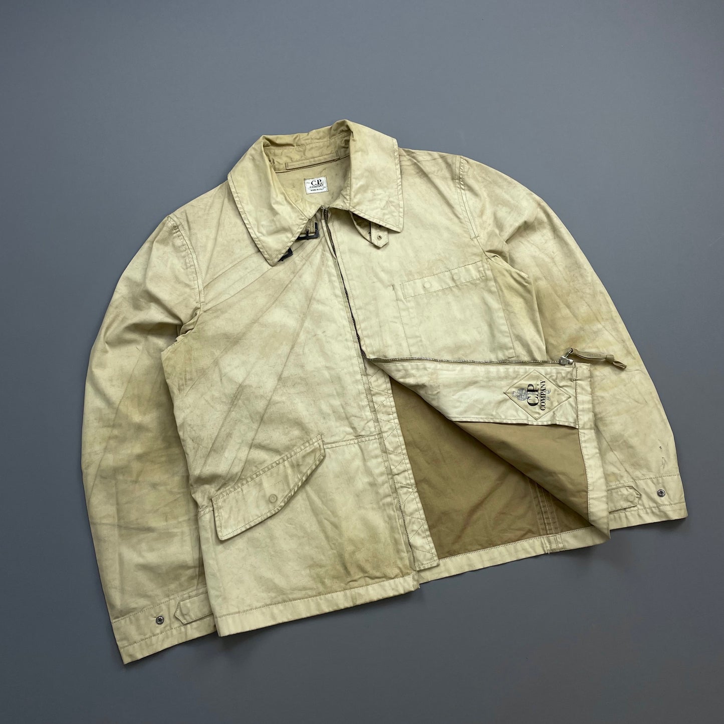 C.P. Company Beige SS03 Wax Harrington Jacket