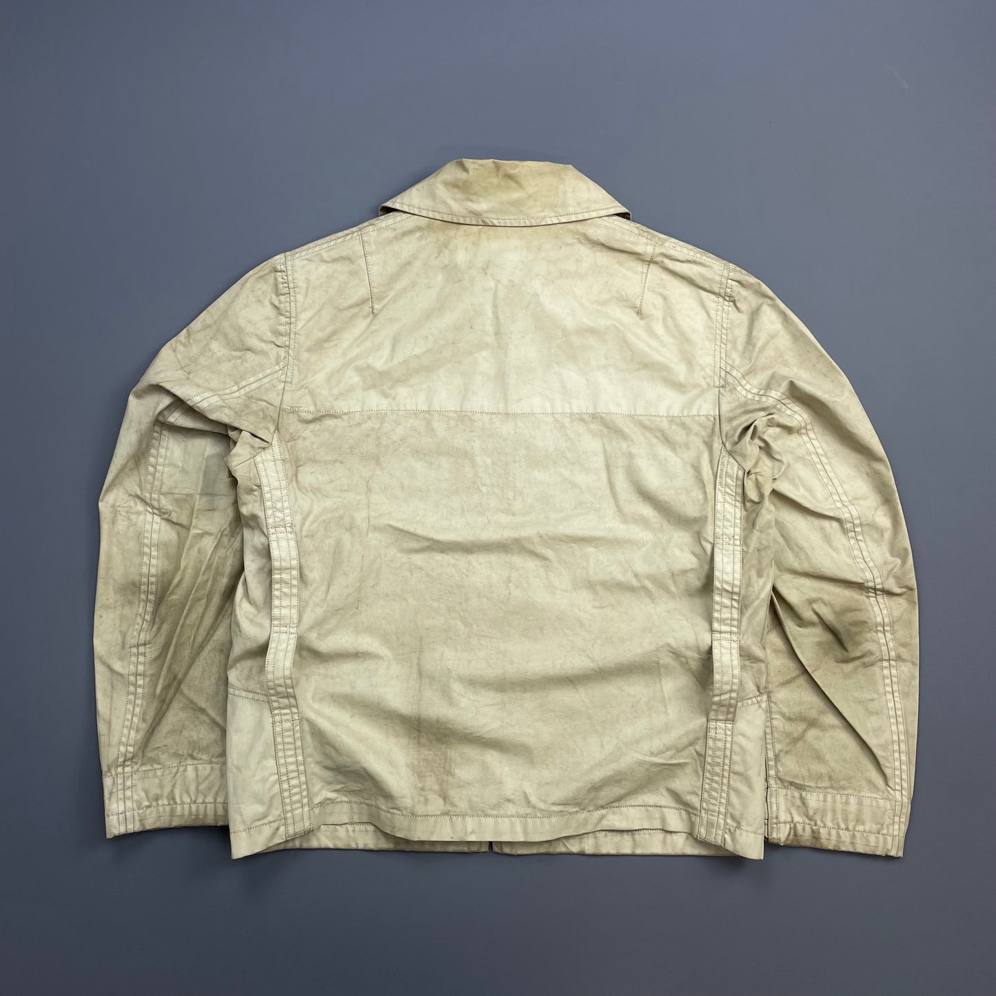 C.P. Company Beige SS03 Wax Harrington Jacket