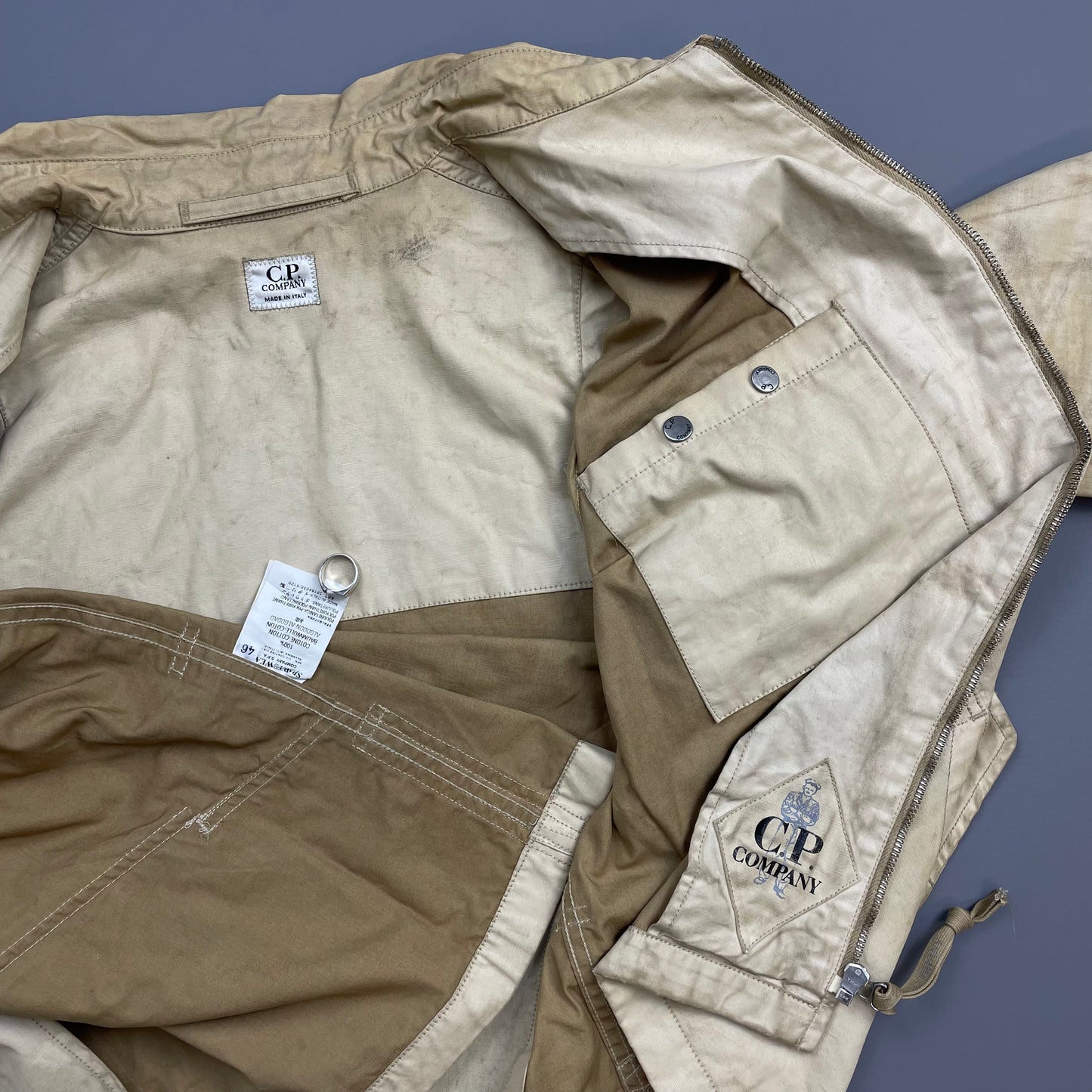 C.P. Company Beige SS03 Wax Harrington Jacket