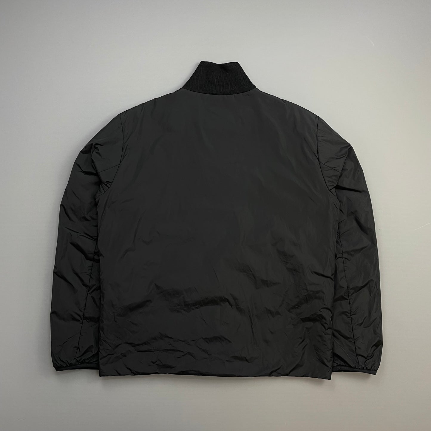 Prada Sport Black 00s Wool & Nylon Padded Liner Bomber Jacket