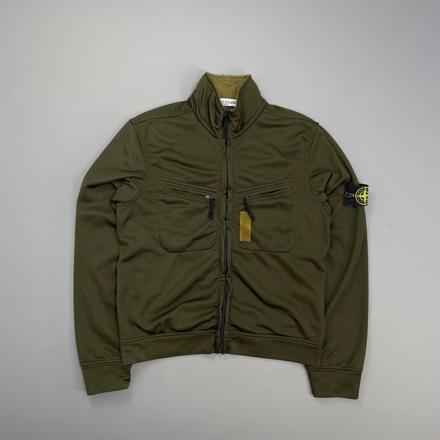 Stone Island Khaki AW07 Nylon Mesh-Lined Track Jacket