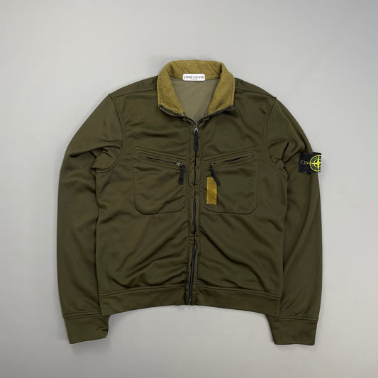 Stone Island Khaki AW07 Nylon Mesh-Lined Track Jacket