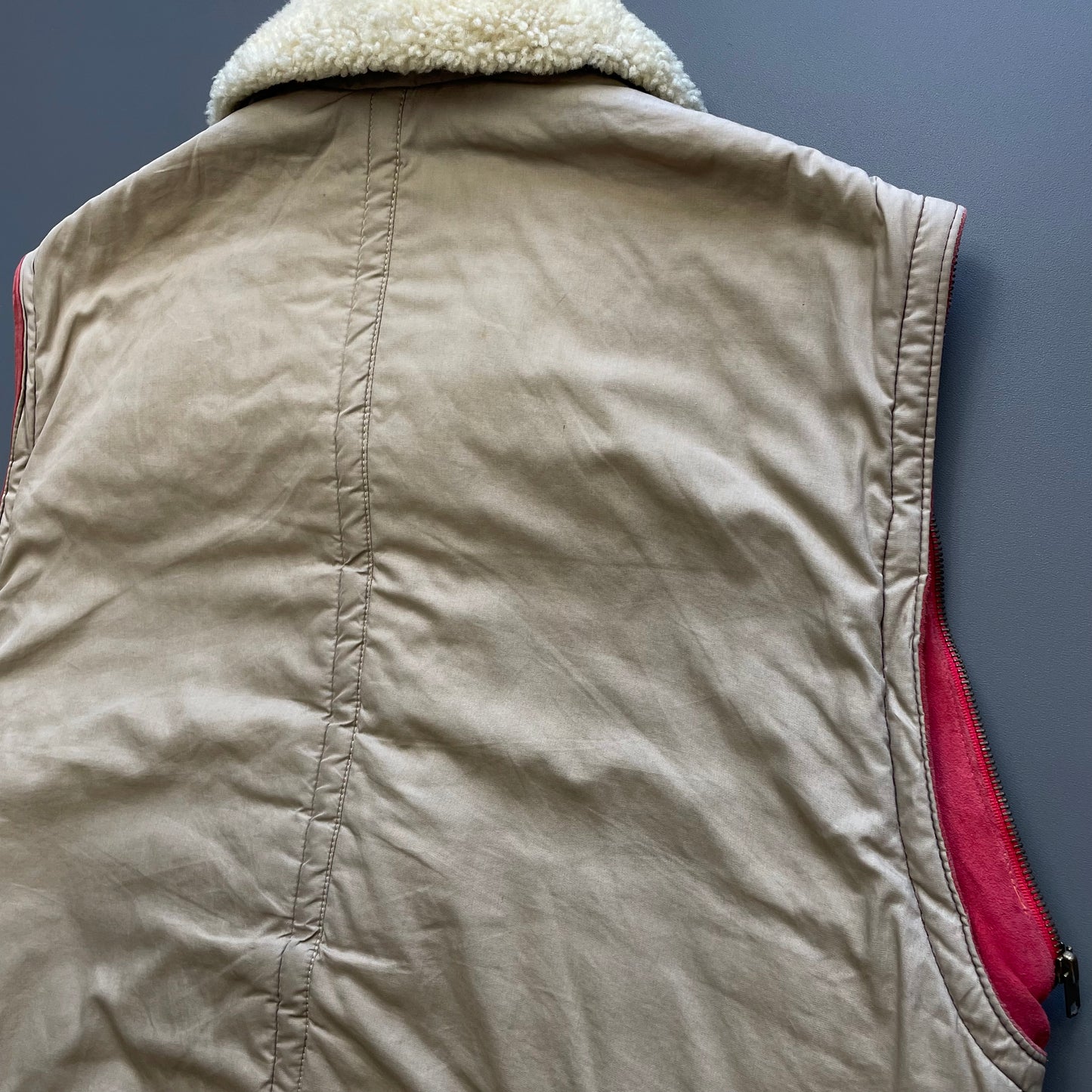 C.P. Company Brown 80s Dutch Police Shearling Leather Gilet