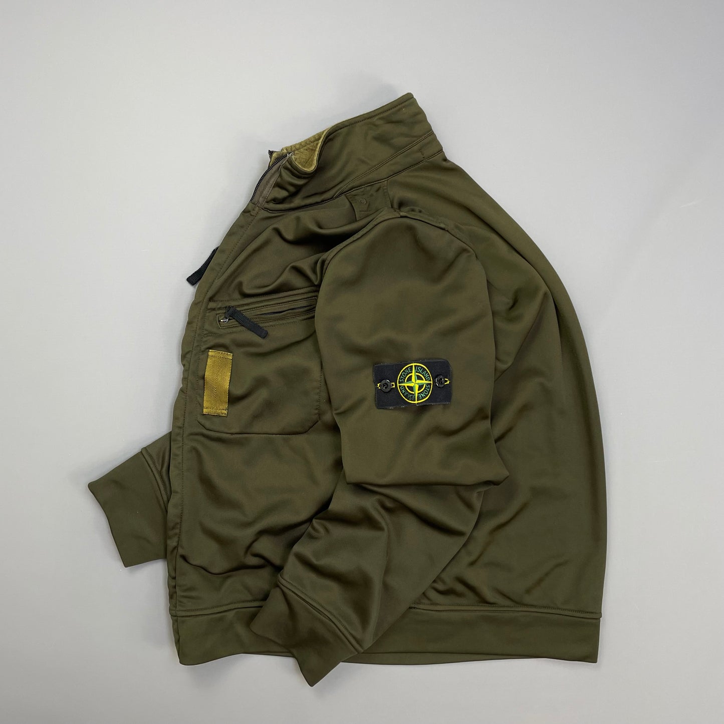 Stone Island Khaki AW07 Nylon Mesh-Lined Track Jacket