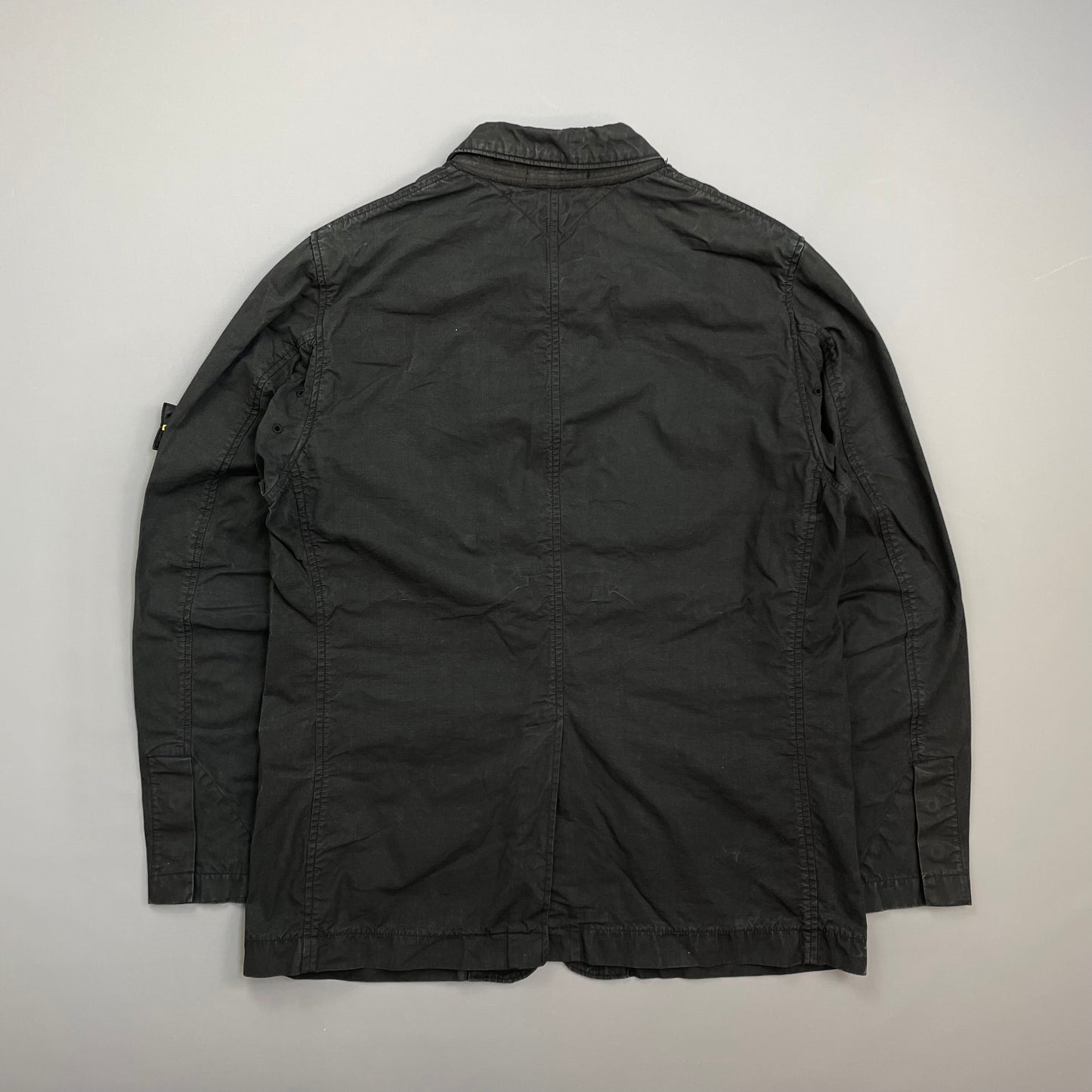 Stone Island Black SS07 Coated Cotton Canvas Button-Through Field Jacket