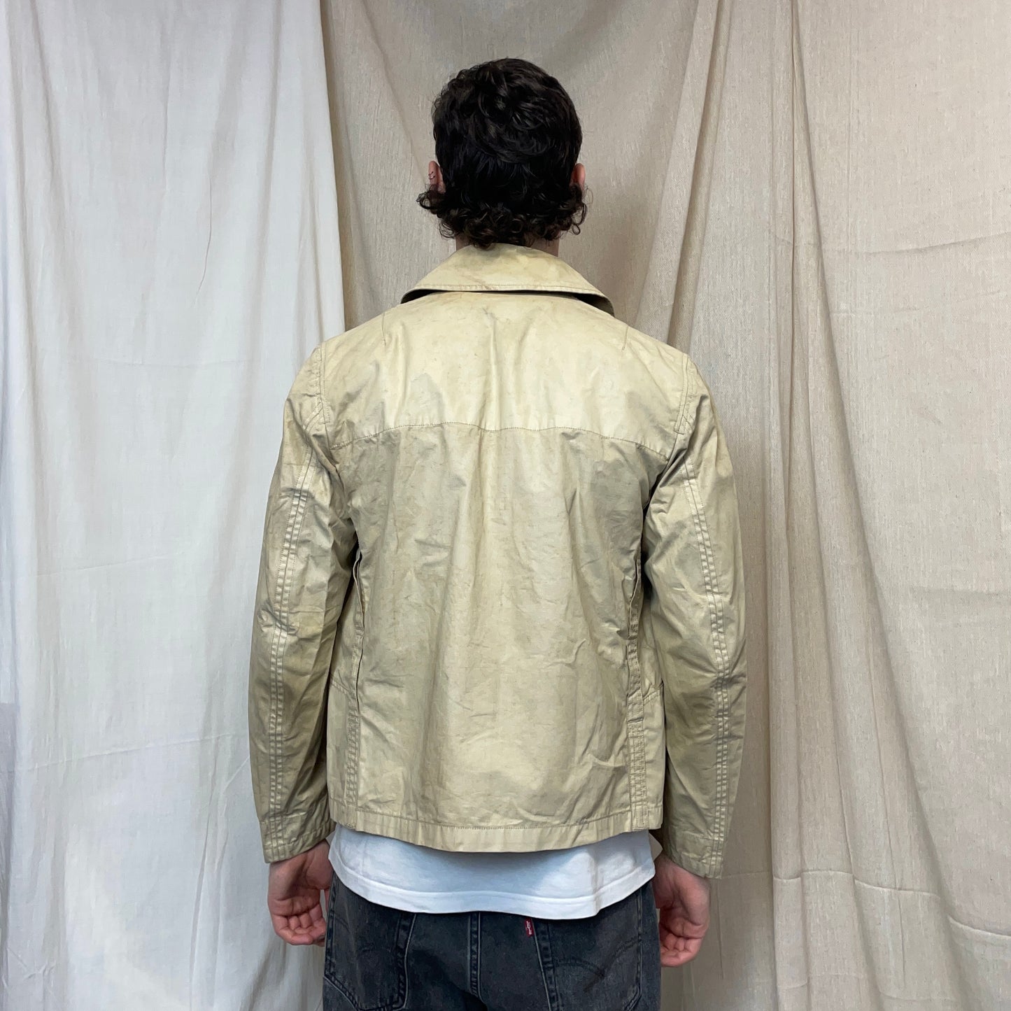 C.P. Company Beige SS03 Wax Harrington Jacket