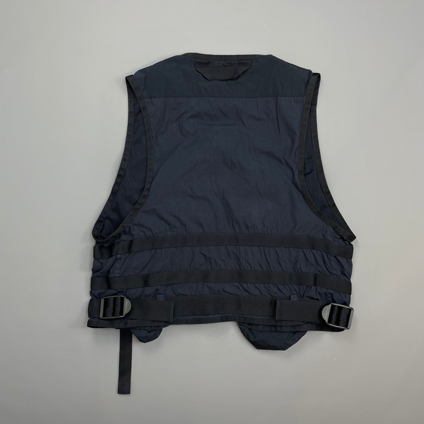 C.P. Company Navy 50 Fili Garment Dyed Tactical Utility Gilet Vest