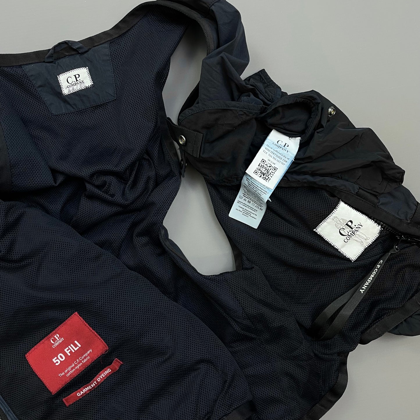 C.P. Company Navy 50 Fili Garment Dyed Tactical Utility Gilet Vest