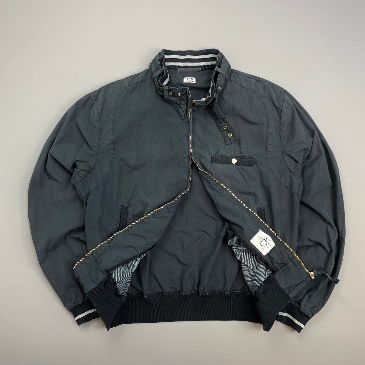C.P. Company Blue SS06 Cotton Nylon Biker Bomber Jacket