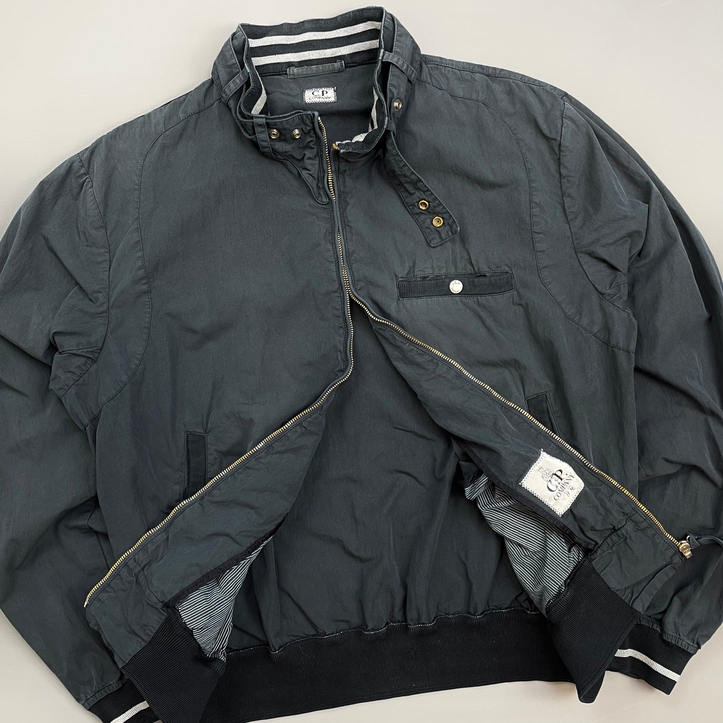 C.P. Company Blue SS06 Cotton Nylon Biker Bomber Jacket