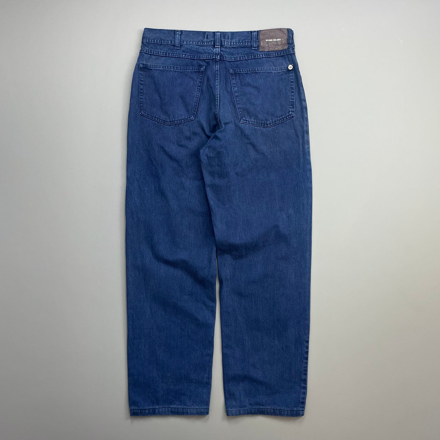 Stone Island Navy Blue 90s Denim Tapered Jeans