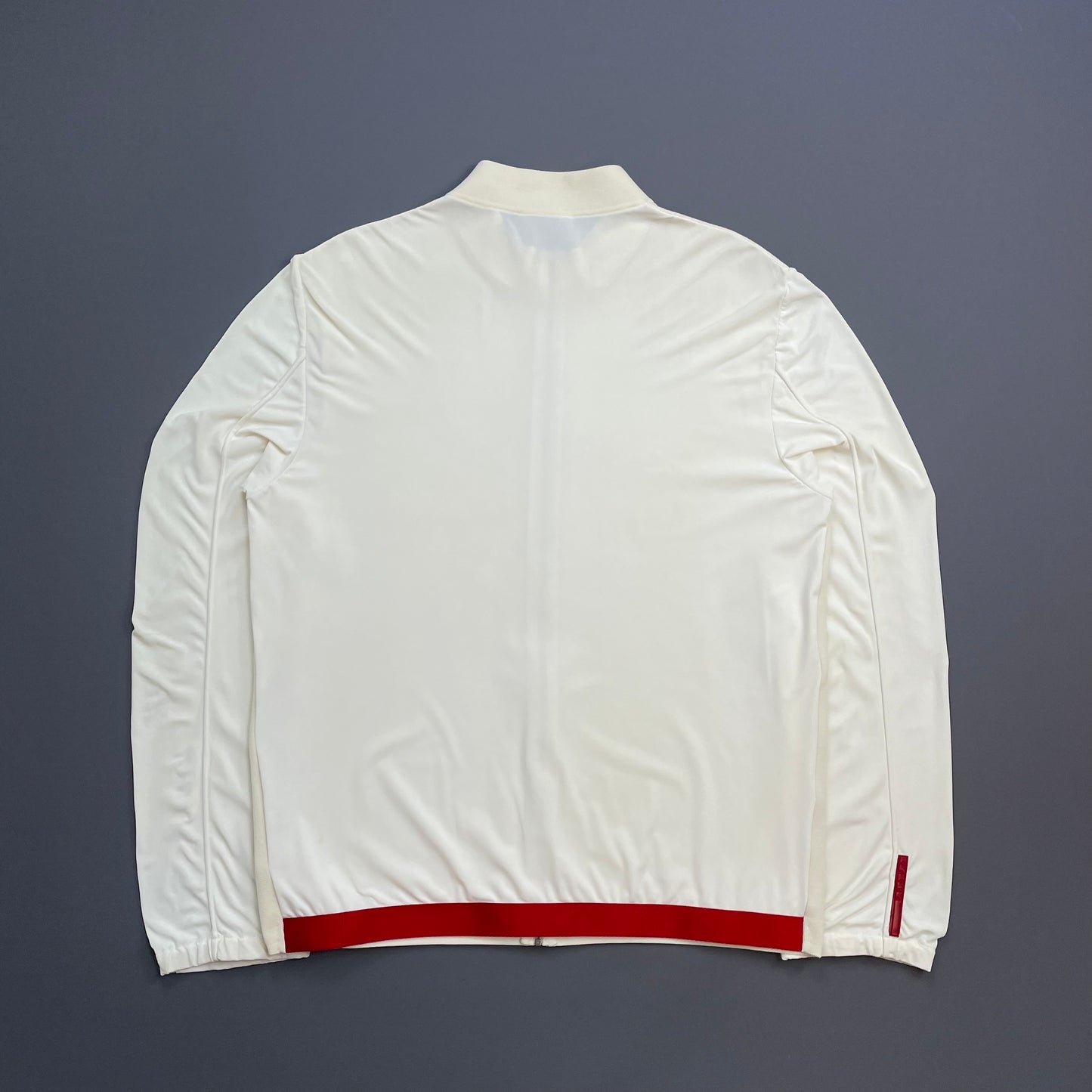 Prada Sport Cream & White SS00 Lightweight Zip-Through Nylon Panelled Jacket