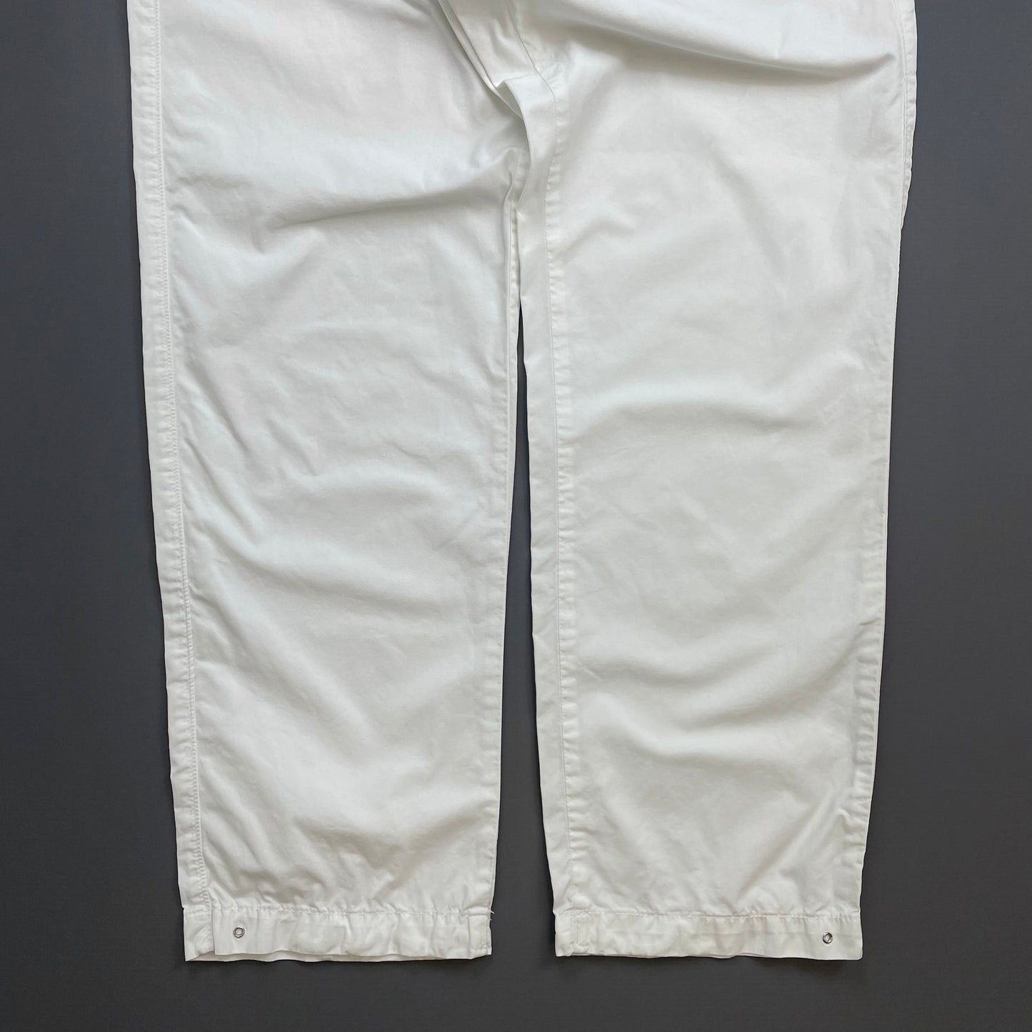 Stone Island White SS00 Cotton Shell Trousers