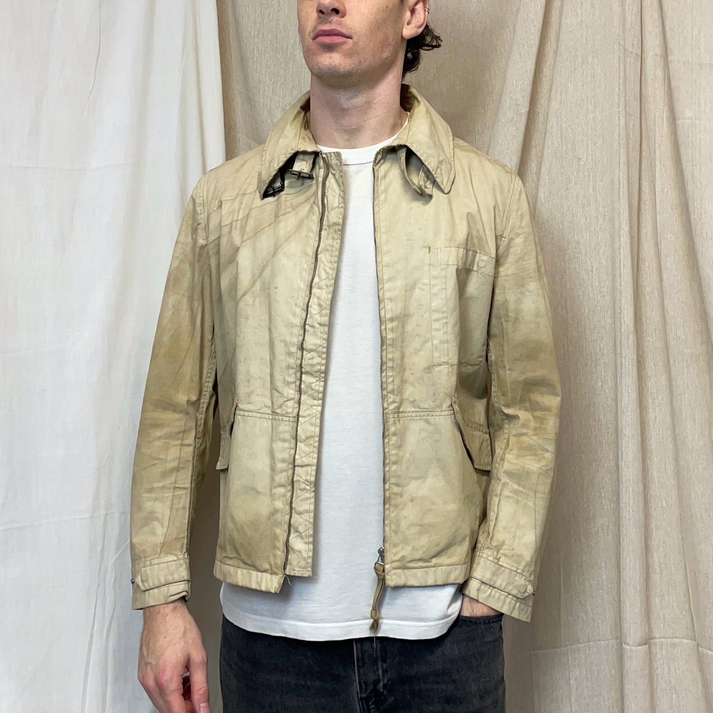 C.P. Company Beige SS03 Wax Harrington Jacket