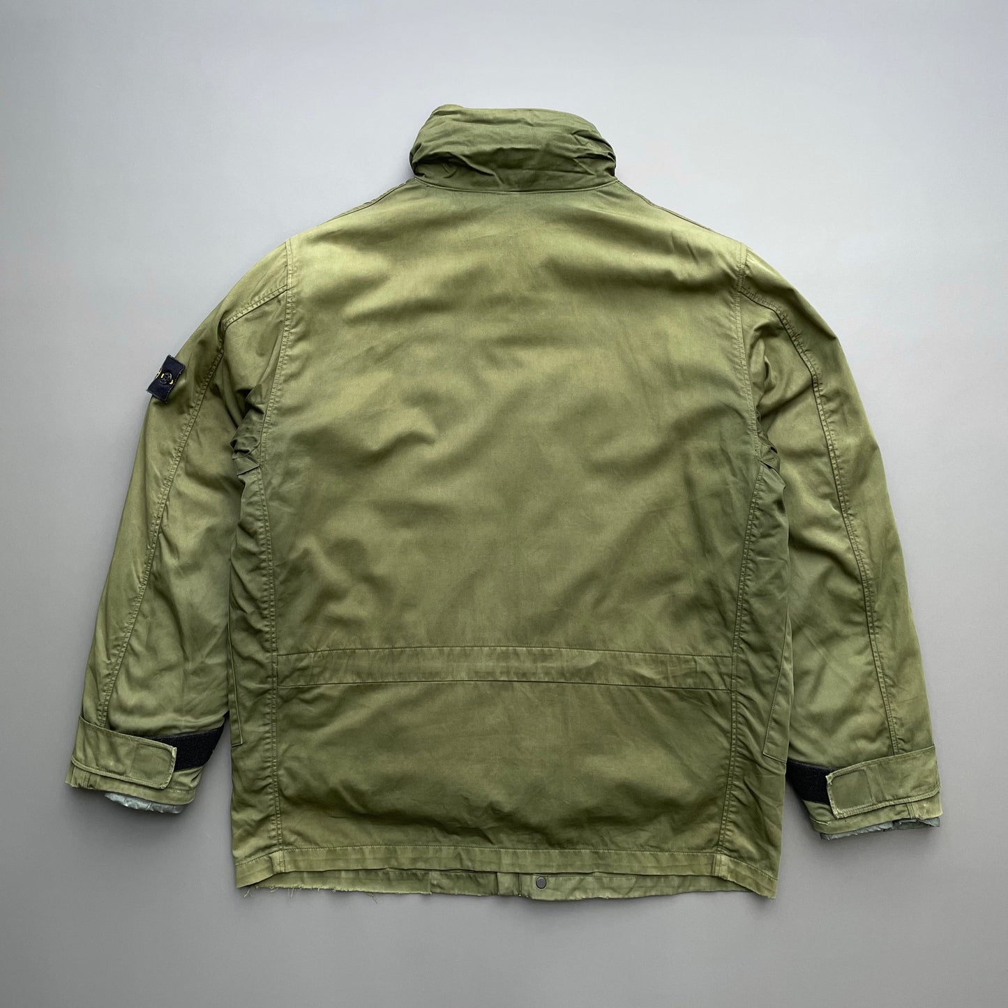 Stone Island Green AW01 Raso Gommato Dutch Rope Liner Overcoat