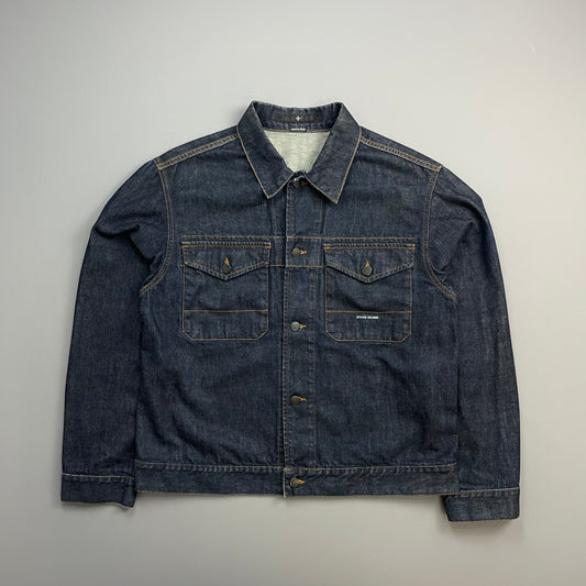 Stone Island Denims Navy 00s Denim Trucker Jacket