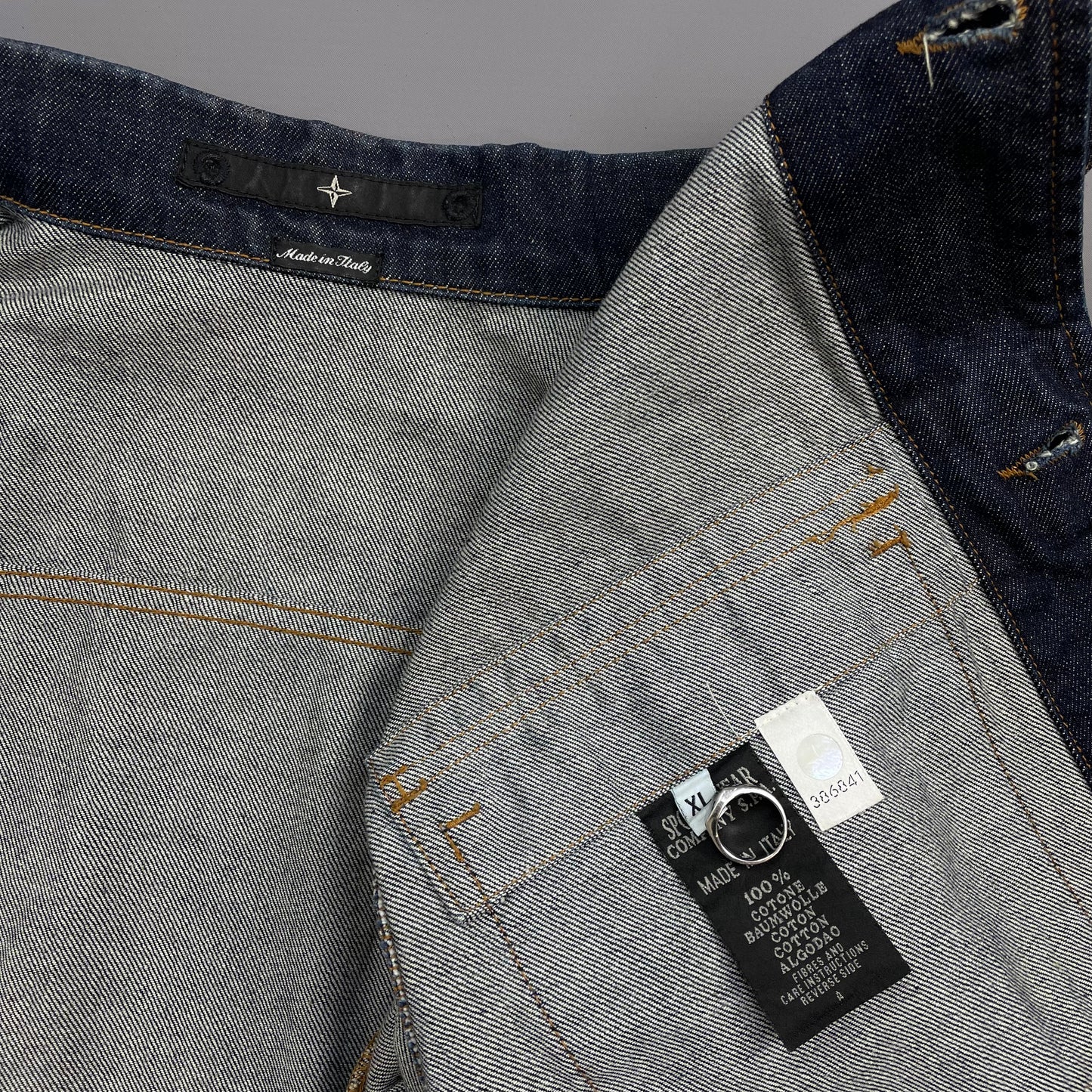 Stone Island Denims Navy 00s Denim Trucker Jacket