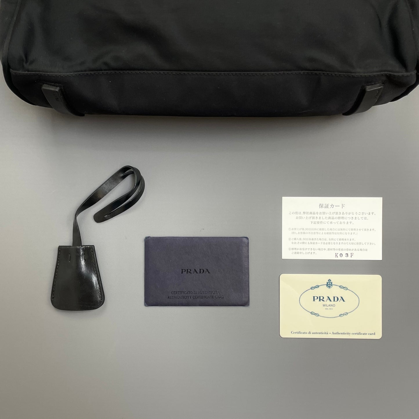 Prada Black Tessuto Nylon Padlock Handbag