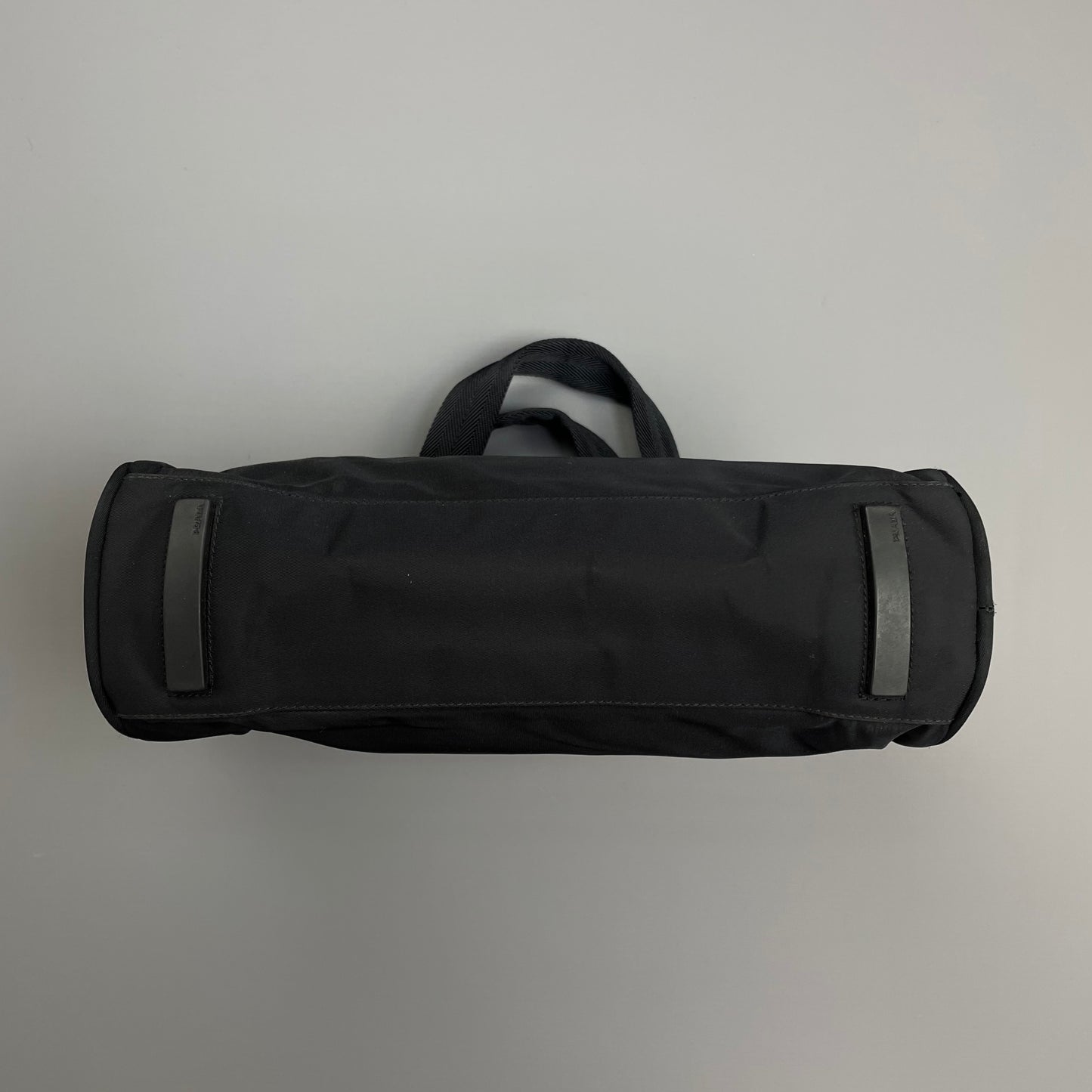 Prada Black Tessuto Nylon Padlock Handbag
