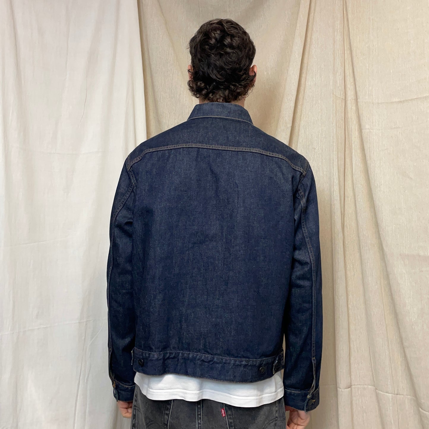 Stone Island Denims Navy 00s Denim Trucker Jacket