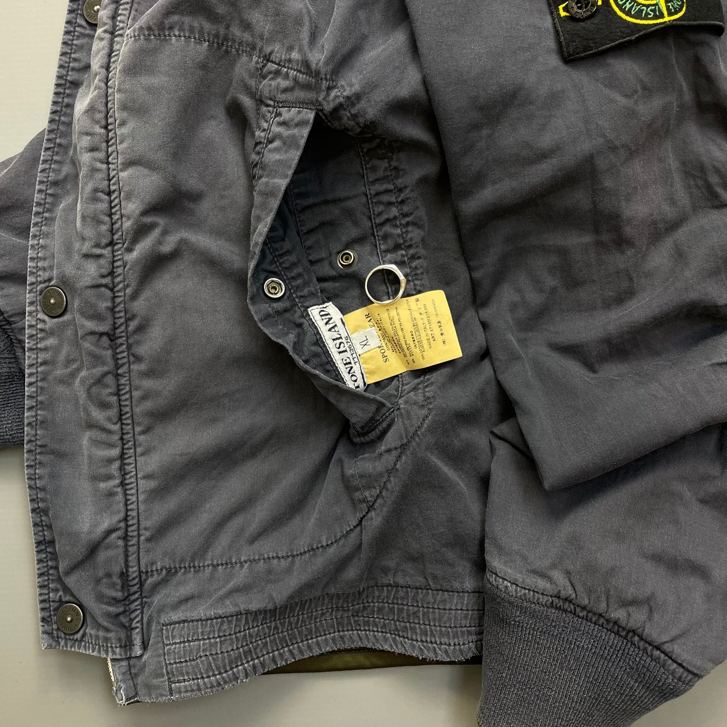 Stone Island Khaki/Blue AW07 'Intermediate Layer' Reversible Jacket