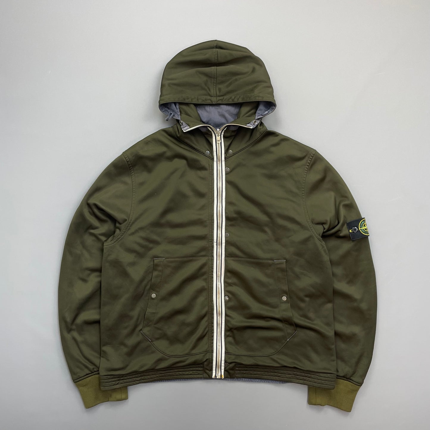 Stone Island Khaki/Blue AW07 'Intermediate Layer' Reversible Jacket