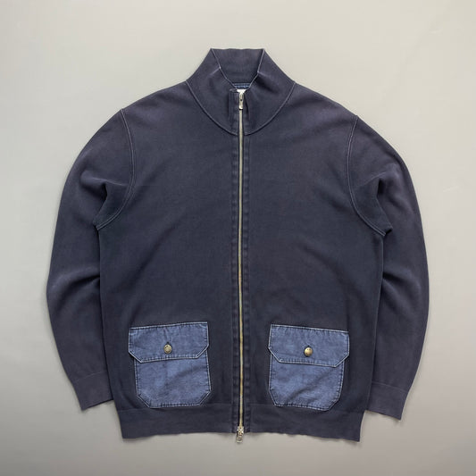 C.P. Company Blue SS03 Zip-Through Pocket Jumper
