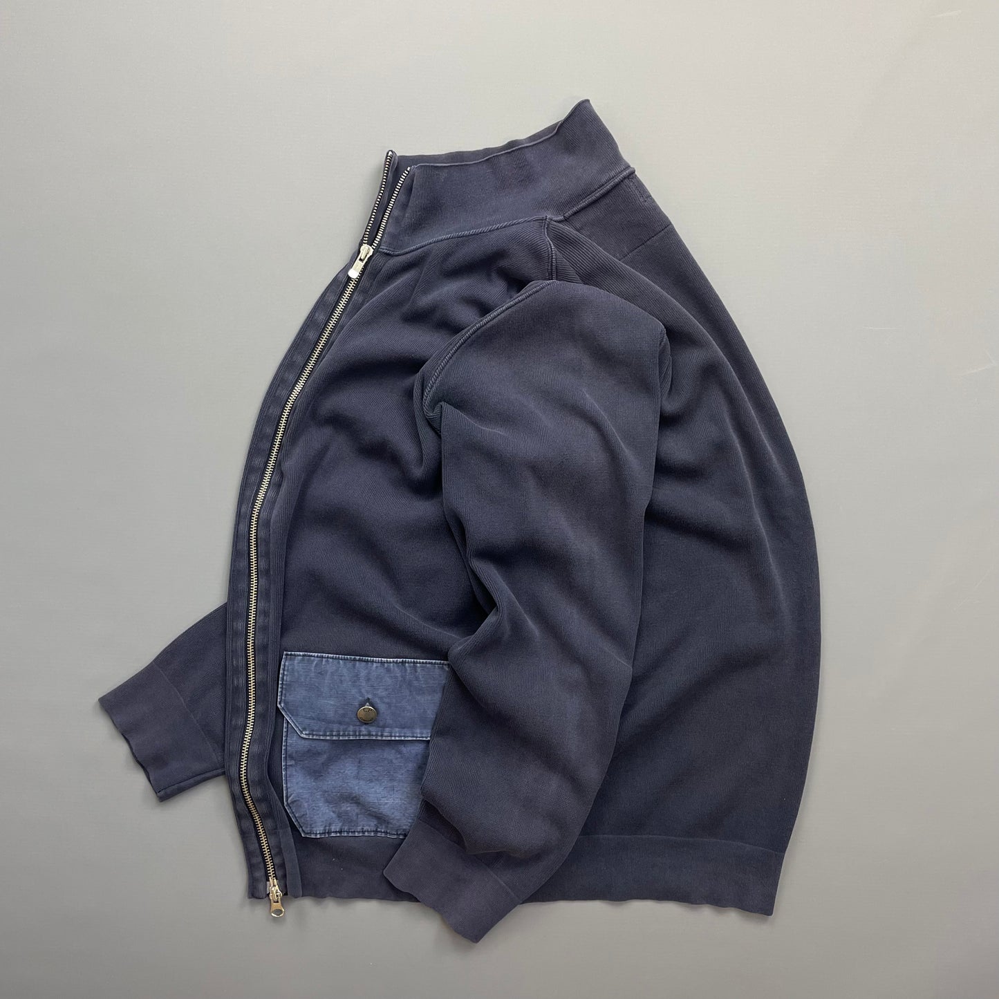 CP Company Blue SS03 Zip-Through Pocket Jumper