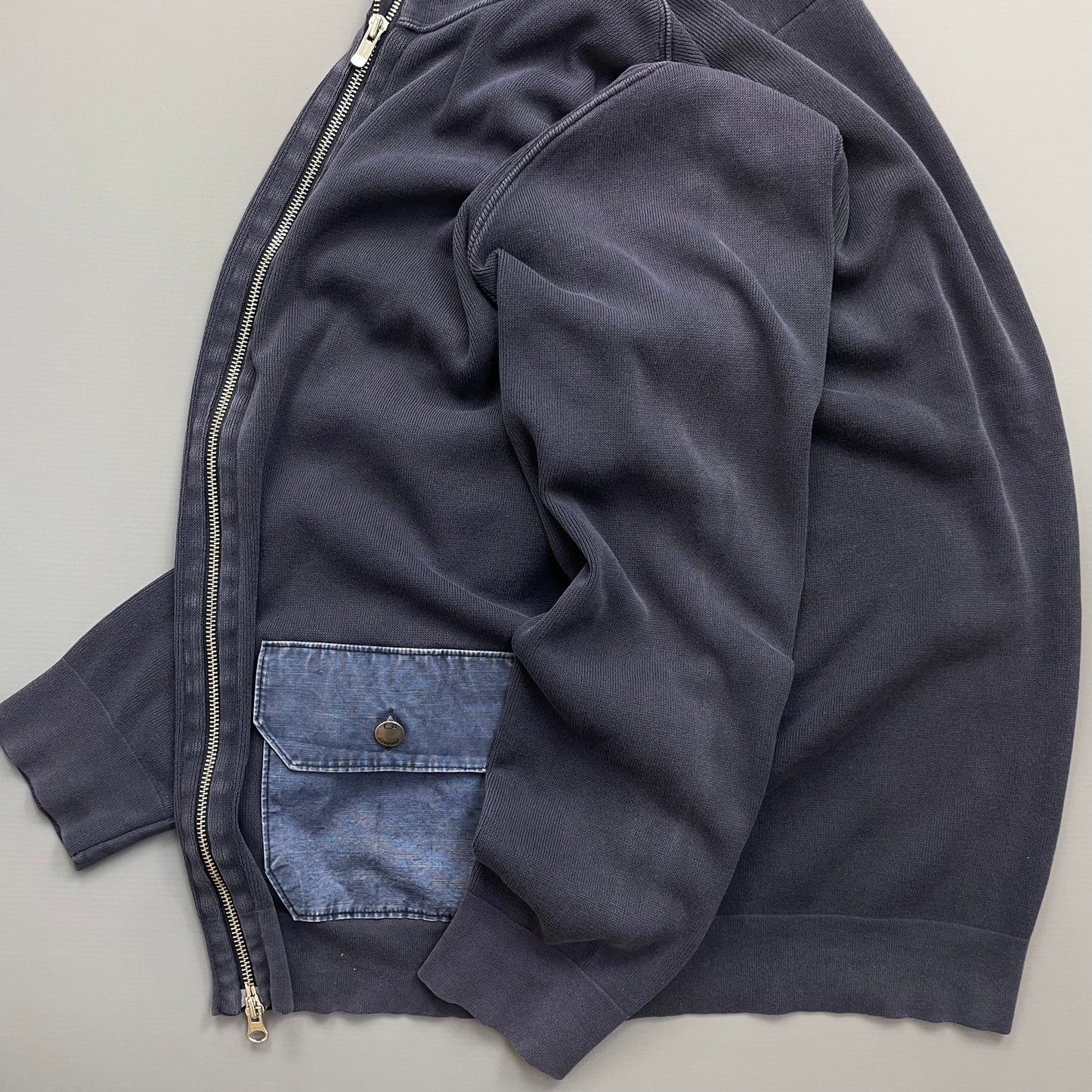 CP Company Blue SS03 Zip-Through Pocket Jumper