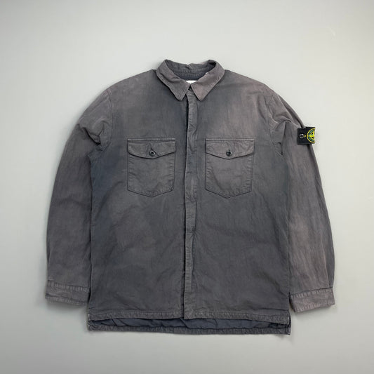 Stone Island Navy 00s Lined Overshirt Jacket