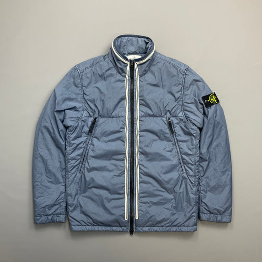 Stone Island Blue AW19 Padded Garment Dyed Crinkle Reps Jacket