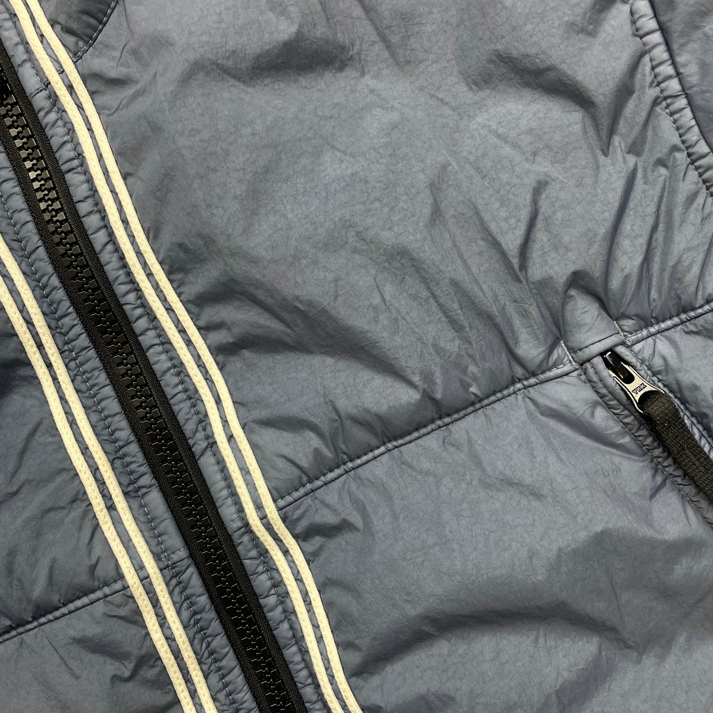 Stone Island Blue AW19 Padded Garment Dyed Crinkle Reps Jacket
