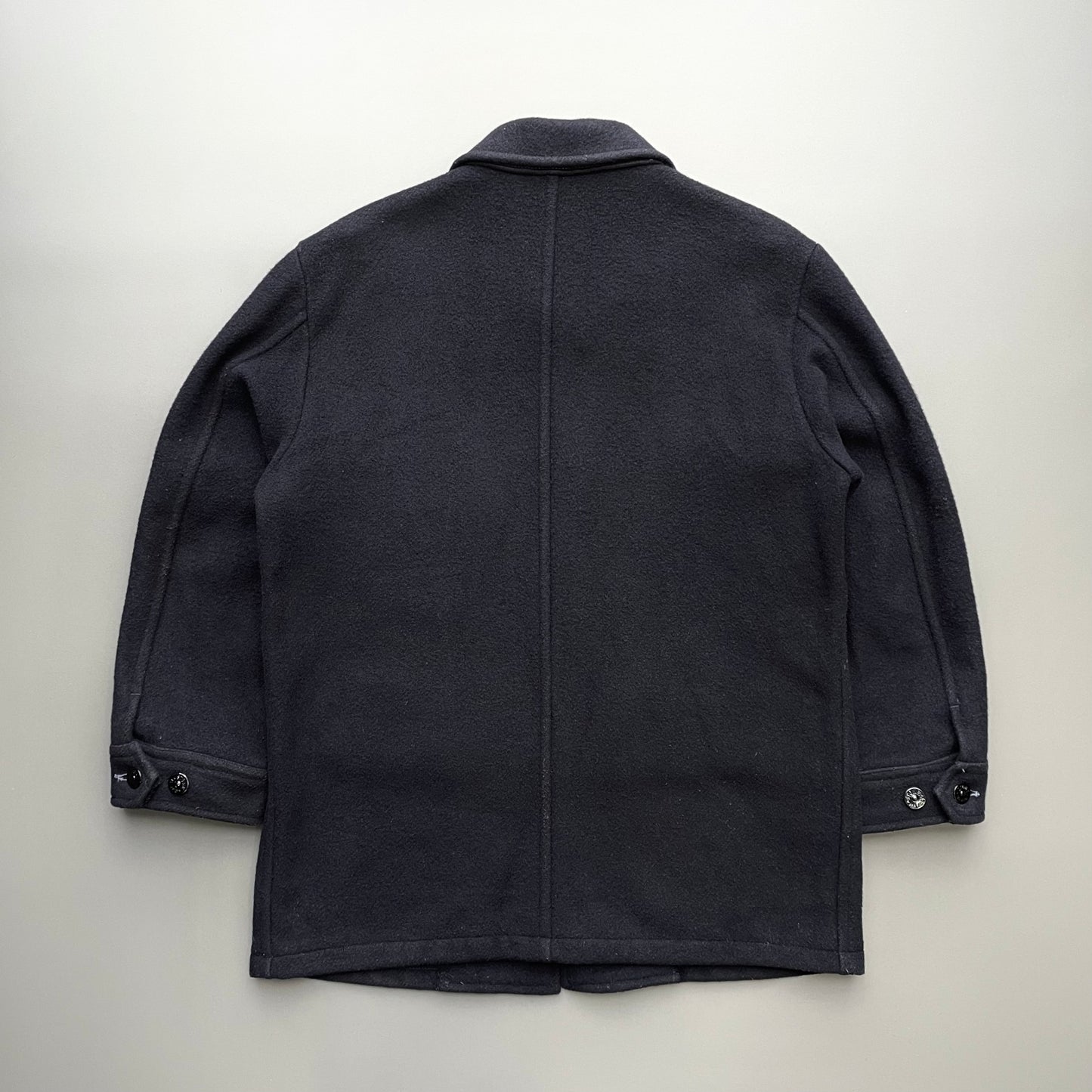 Stone Island Navy AW04 Wool-Blend Overcoat