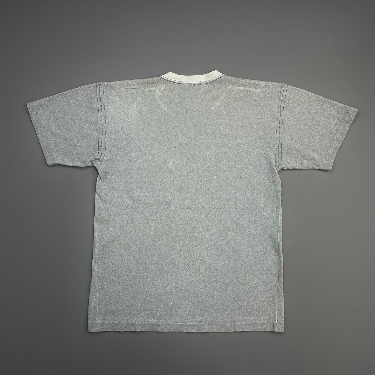 Stone Island Grey Blue 80s Marina Chest Spellout Tee