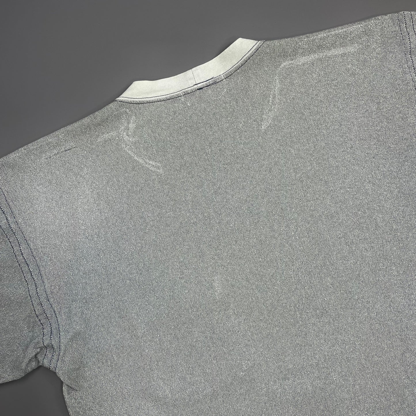 Stone Island Grey Blue 80s Marina Chest Spellout Tee