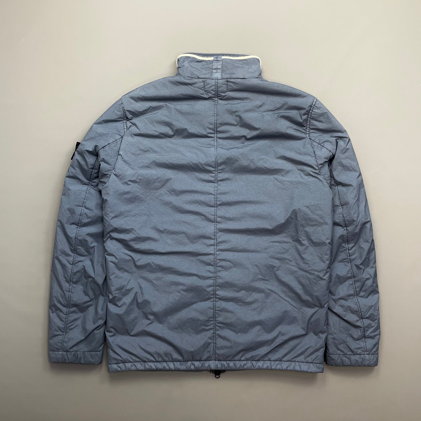 Stone Island Blue AW19 Padded Garment Dyed Crinkle Reps Jacket