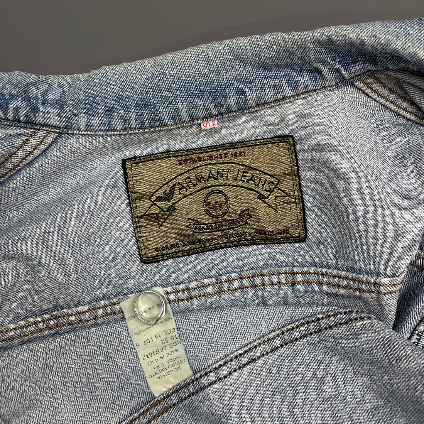 Armani Jeans Blue 90s Denim Trucker Jacket