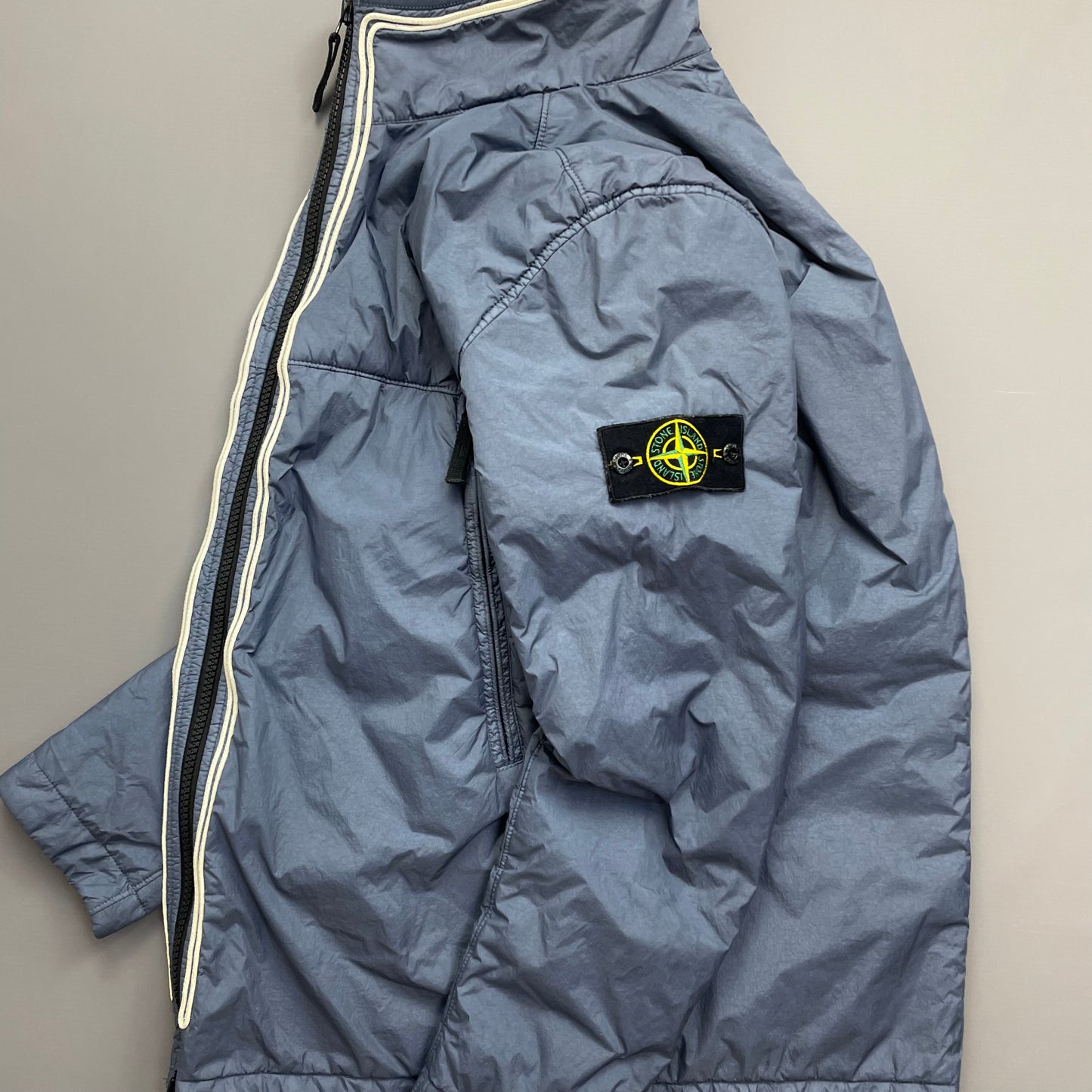 Stone Island Blue AW19 Padded Garment Dyed Crinkle Reps Jacket
