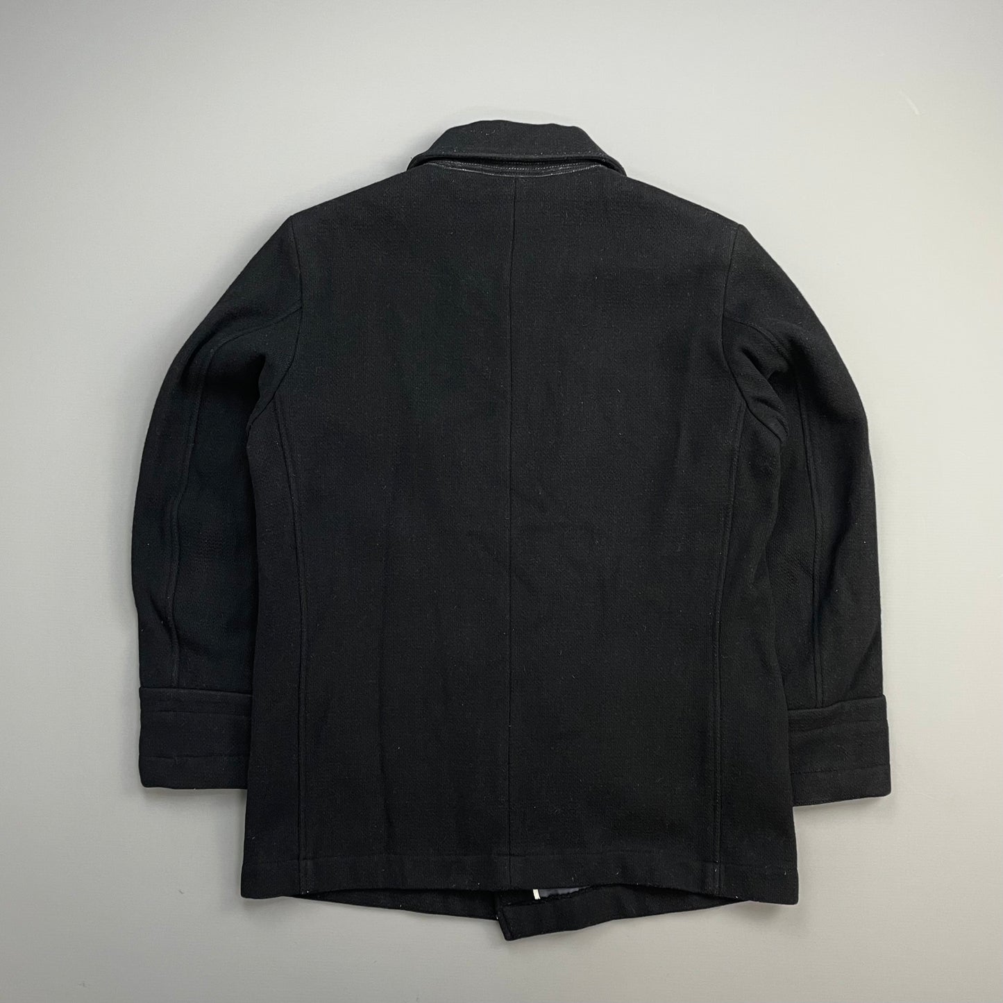 Stone Island Denims Black 00s Wool Blend Pea Coat