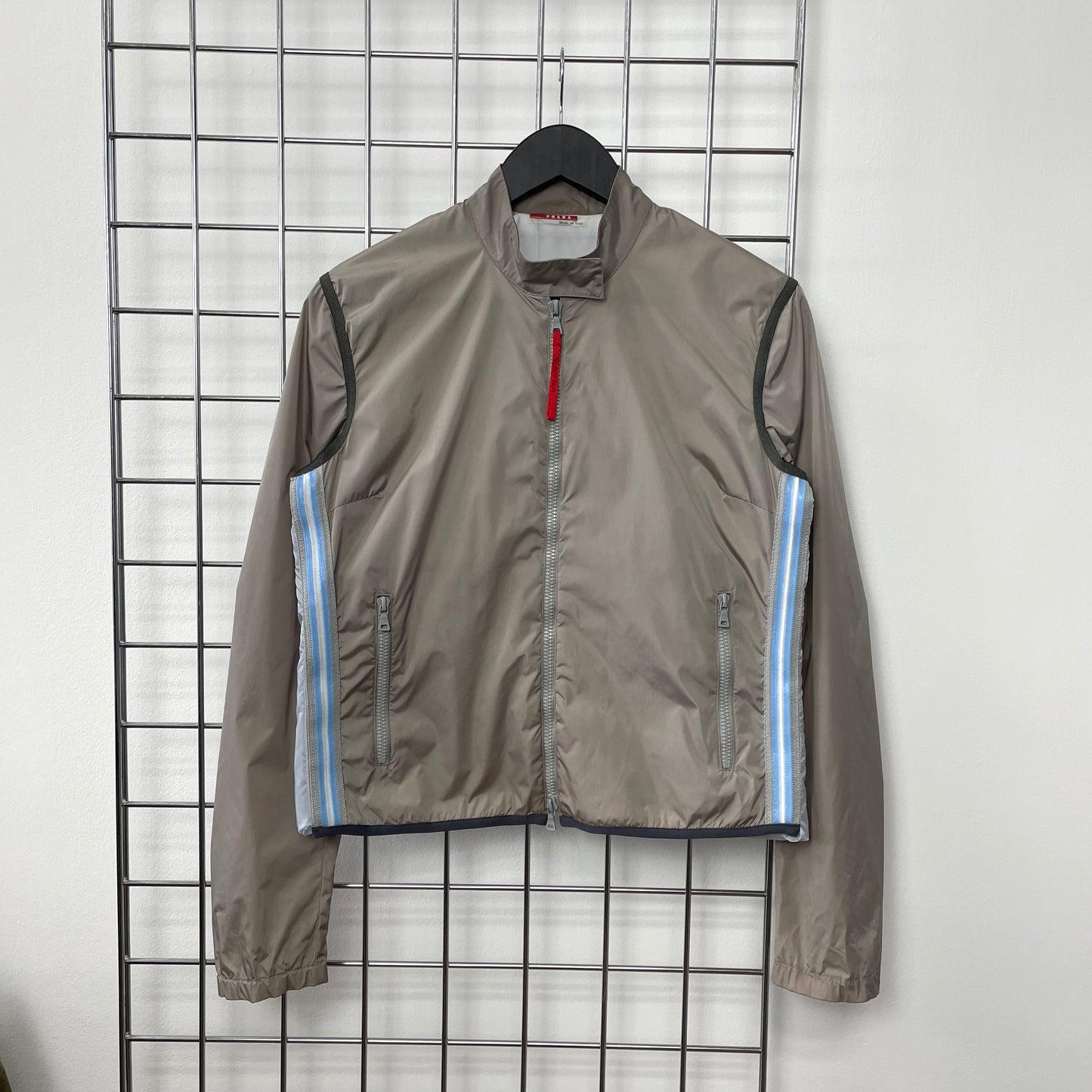 Prada Sport Blue & Grey SS00 Translucent Gel Seam Women's Jacket