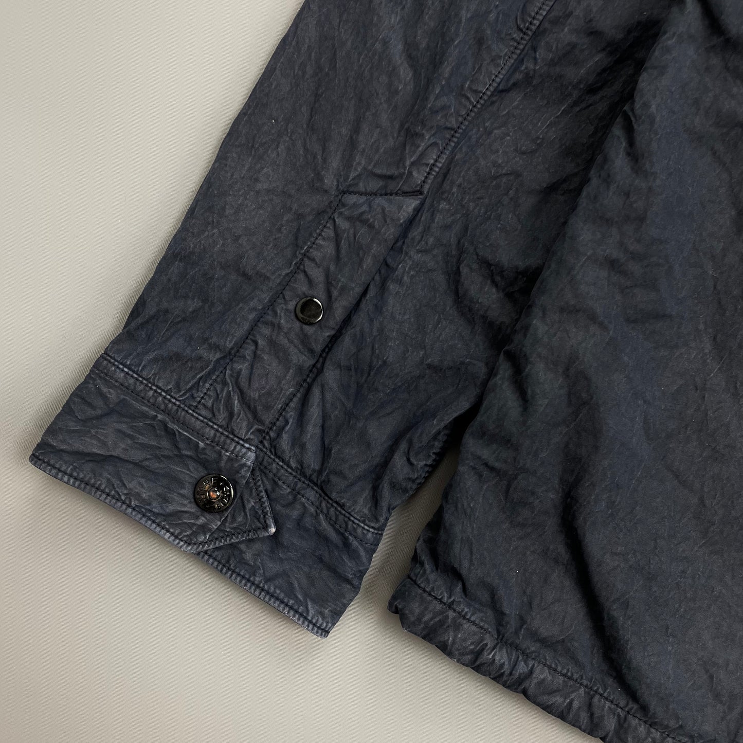 Stone Island Navy AW05 Cotton Nylon Lined Zip-Through Jacket