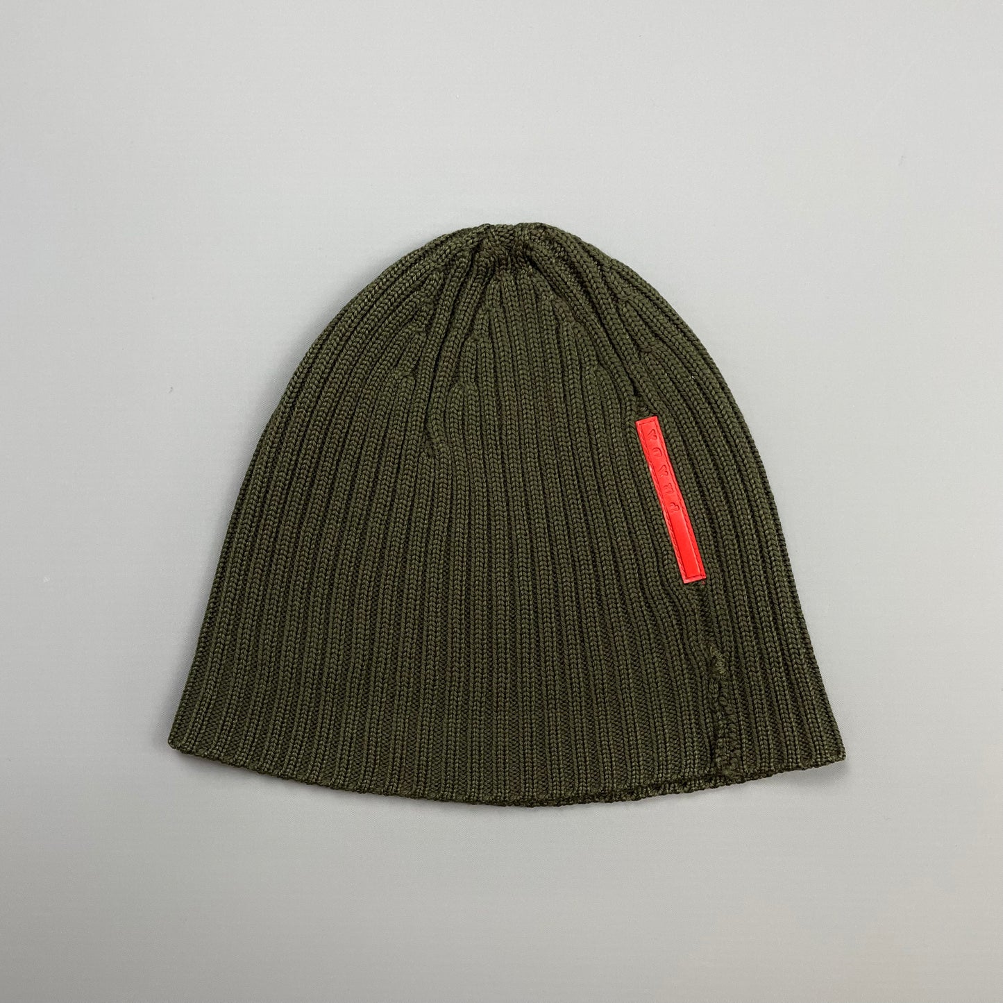Prada Sport Khaki Green 00s Wool Knit Beanie