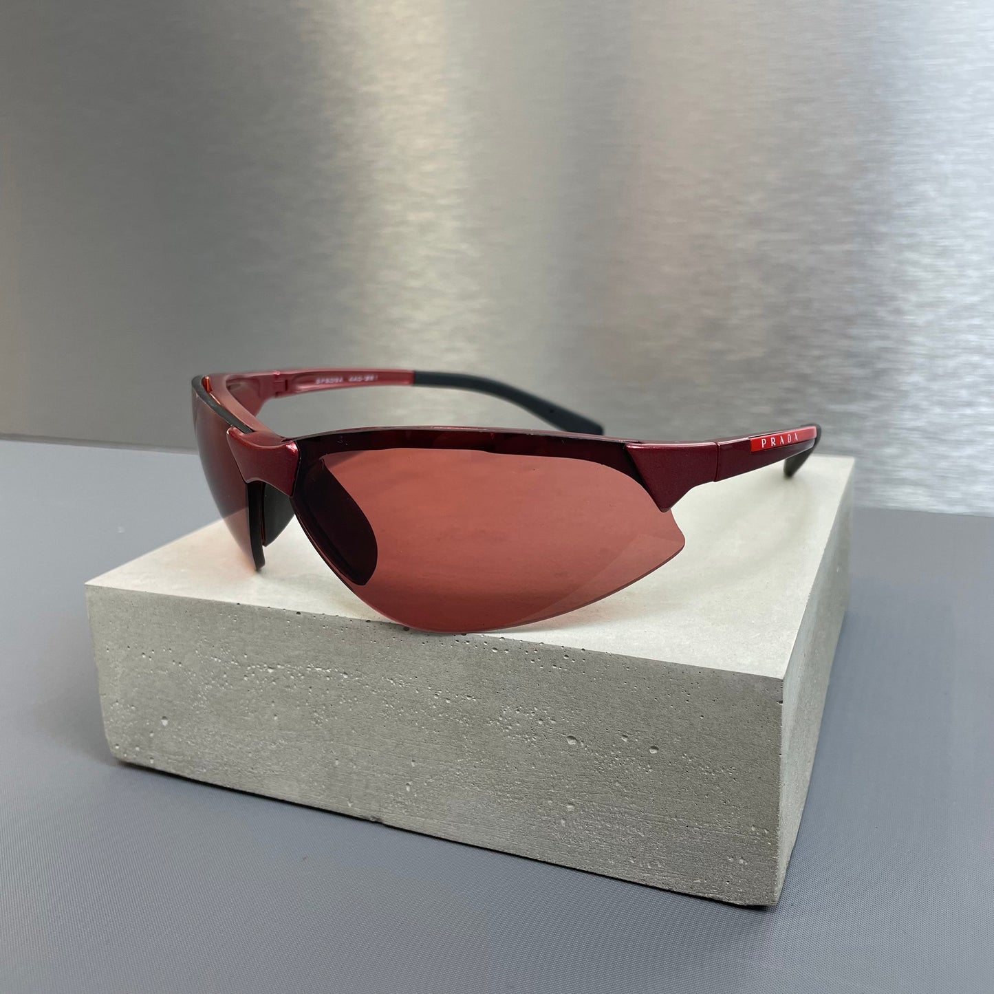 Prada Sport Red Wrap Racing Sunglasses