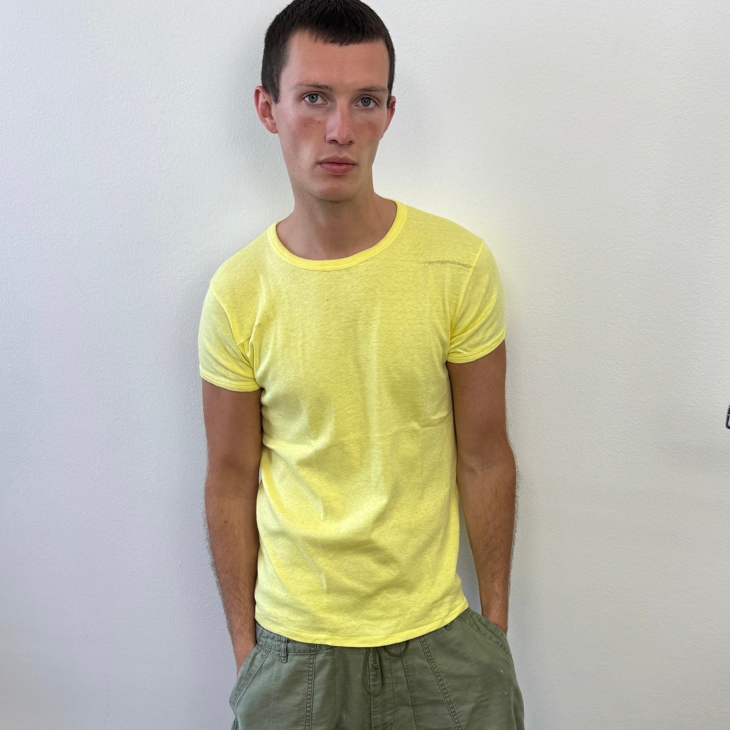Vintage Yellow 60s/70s Fitted T-Shirt
