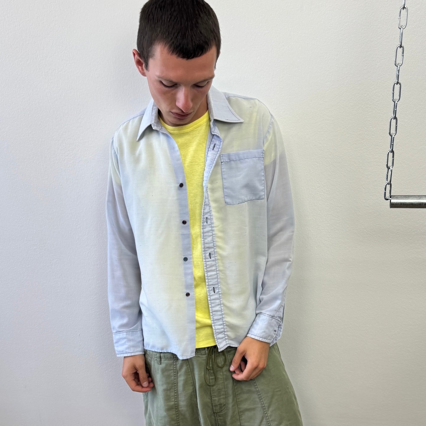Vintage Blue Chard of London Translucent Shirt