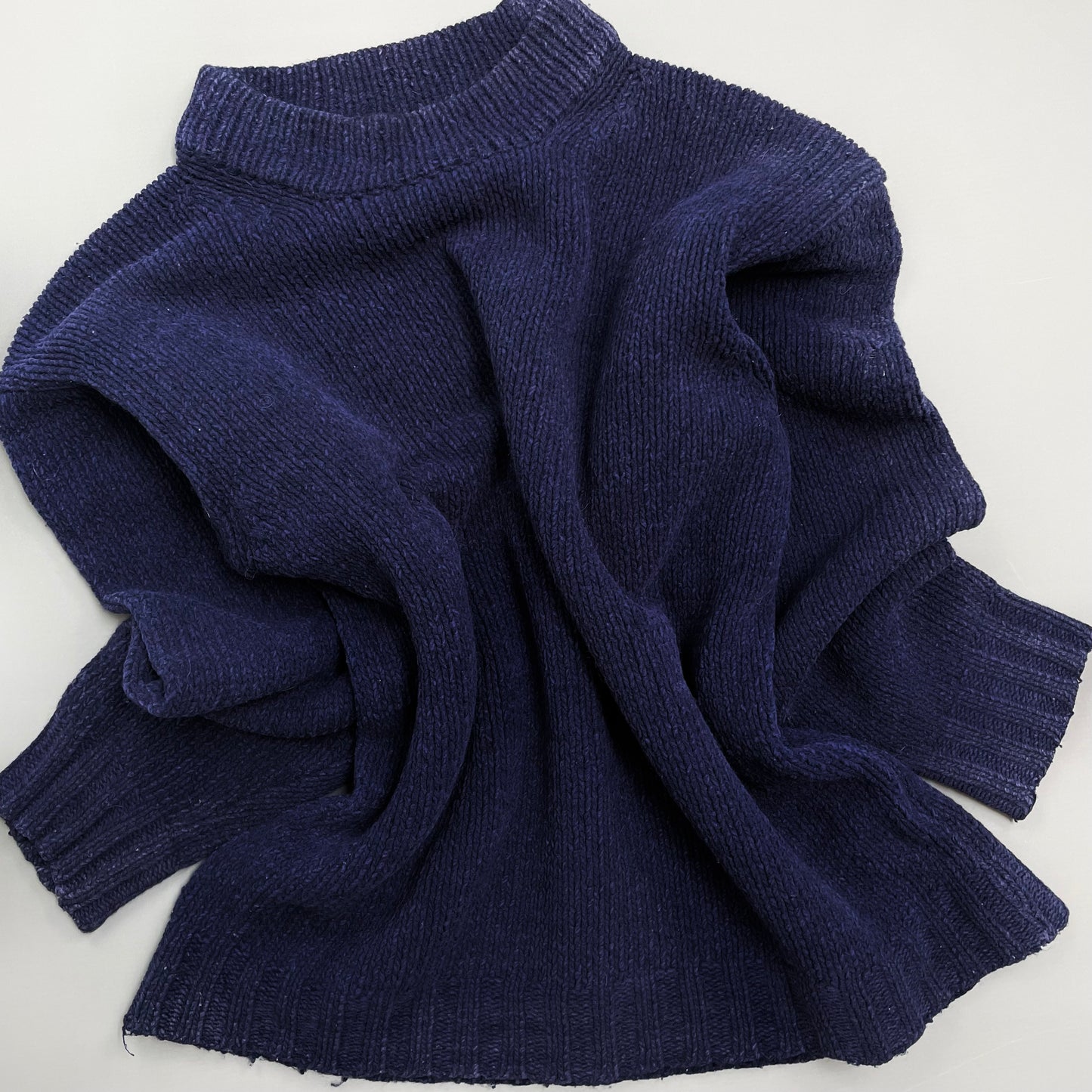 Stone Island Navy AW96 Angora Wool Chunky Minimal Knit Jumper
