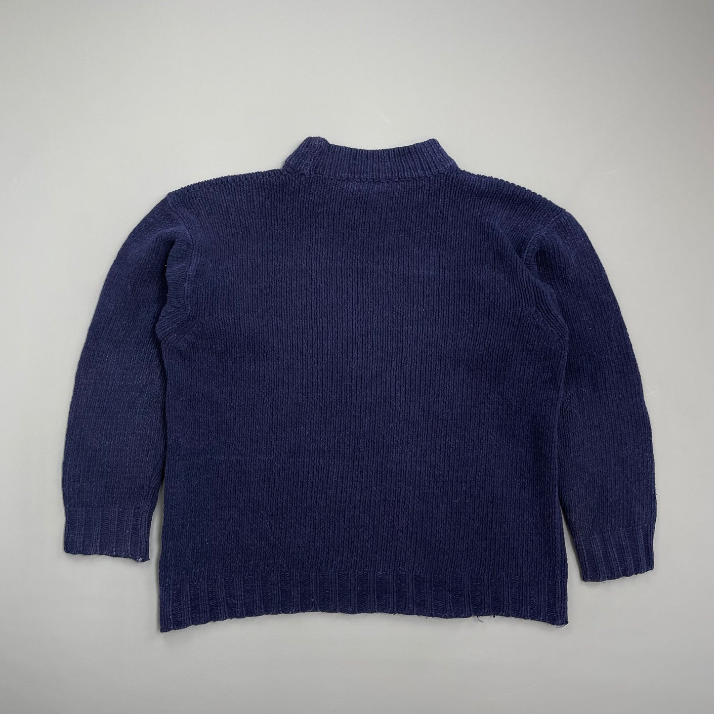 Stone Island Navy AW96 Angora Wool Chunky Minimal Knit Jumper