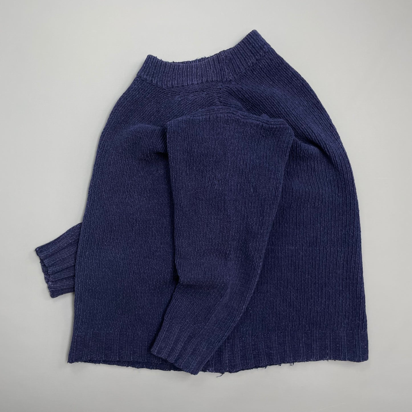 Stone Island Navy AW96 Angora Wool Chunky Minimal Knit Jumper