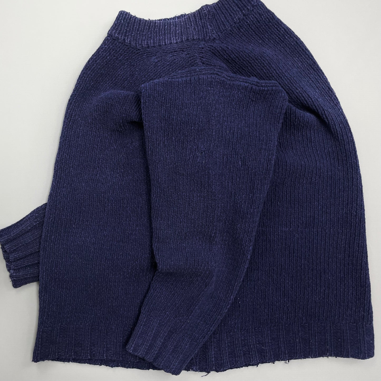 Stone Island Navy AW96 Angora Wool Chunky Minimal Knit Jumper