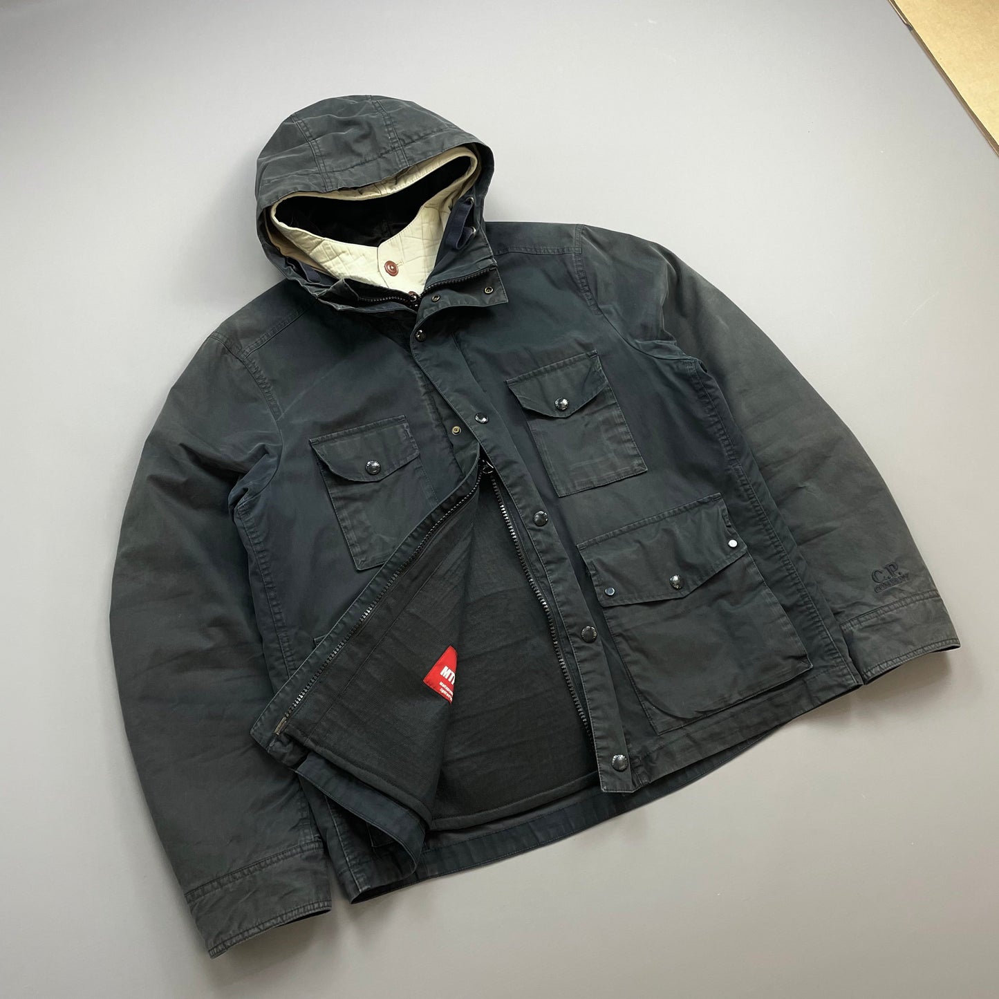 C.P. Company Black Multi-Pocket MTP Liner Hooded Jacket